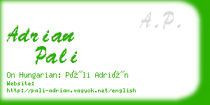 adrian pali business card